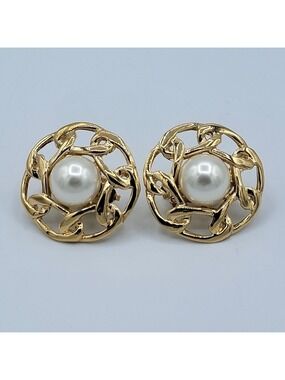 Butler Elegant Gold and Pearl Earrings #2709